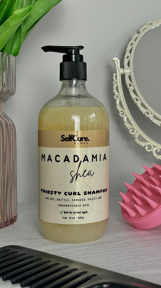 Macadamia Shea Thirsty Curl Shampoo - Hydrating, Smoothing & Softening Shampoo