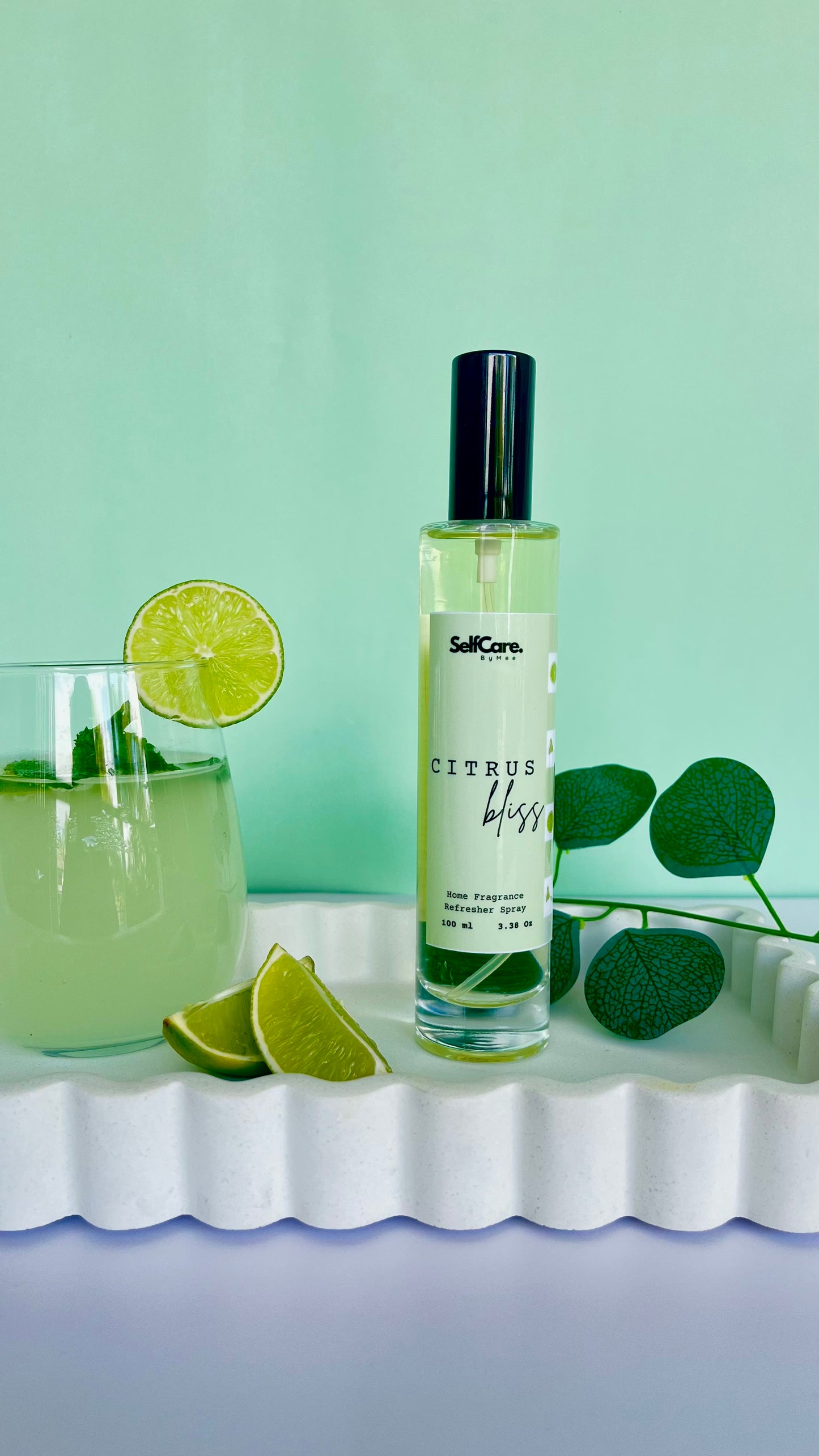 Citrus Bliss Room Spray: Lime Zest + Lemongrass Room + Lemon Peel