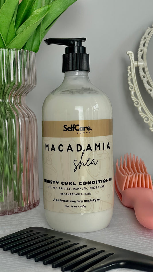 Macadamia Shea Thirsty Curl Conditioner - Hydrating, Smoothing & De-Frizzing Conditioner