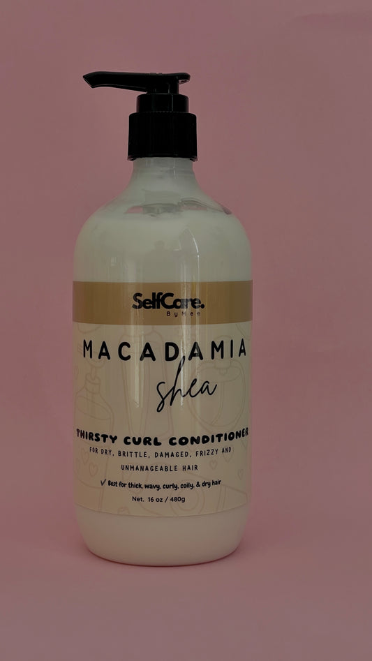 Macadamia Shea Thirsty Curl Conditioner - Hydrating, Smoothing & De-Frizzing Conditioner