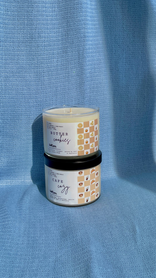The Warm & Cozy Bundle: Cafe Cozy + Butter Cookies Scented Candle