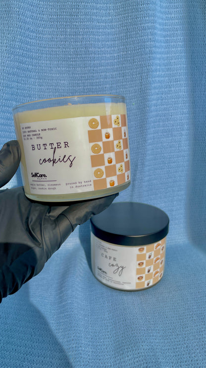 The Warm & Cozy Bundle: Cafe Cozy + Butter Cookies Scented Candle