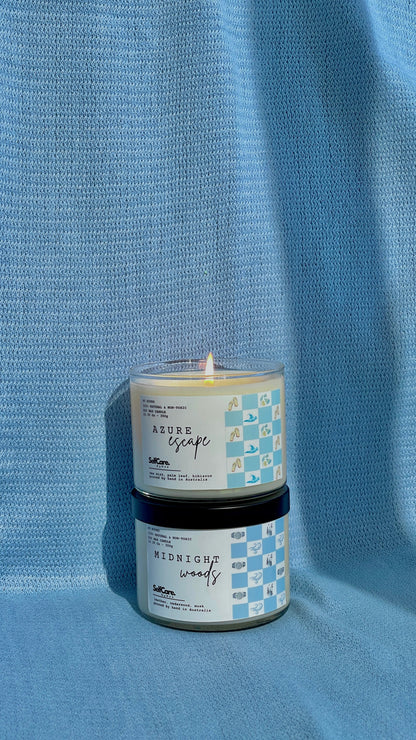 The Fresh & Clean Bundle: Azure Escape + Midnight Woods Scented Candle