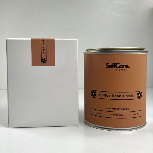 Coffee Bean + Malt - Natural Soy Wax + Cotton Wick Candle