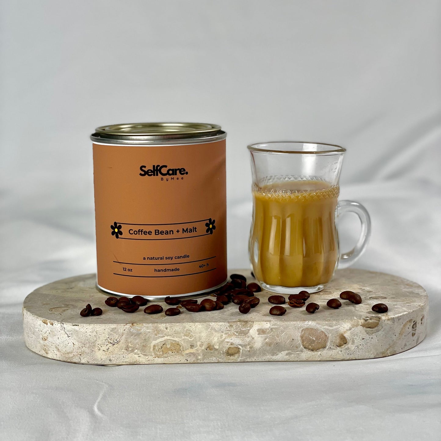 Coffee Bean + Malt - Natural Soy Wax + Cotton Wick Candle