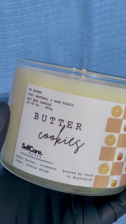 Butter Cookies Scented Candle - Warm Cinnamon Vanilla & Sweet Cookie Dough